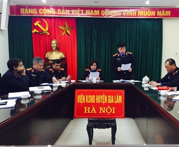 VIỆN KIỂM SÁT NHÂN DÂN HUYỆN GIA LÂM TỔ CHỨC HỘI NGHỊ CÁN BỘ CÔNG CHỨC NĂM 2017